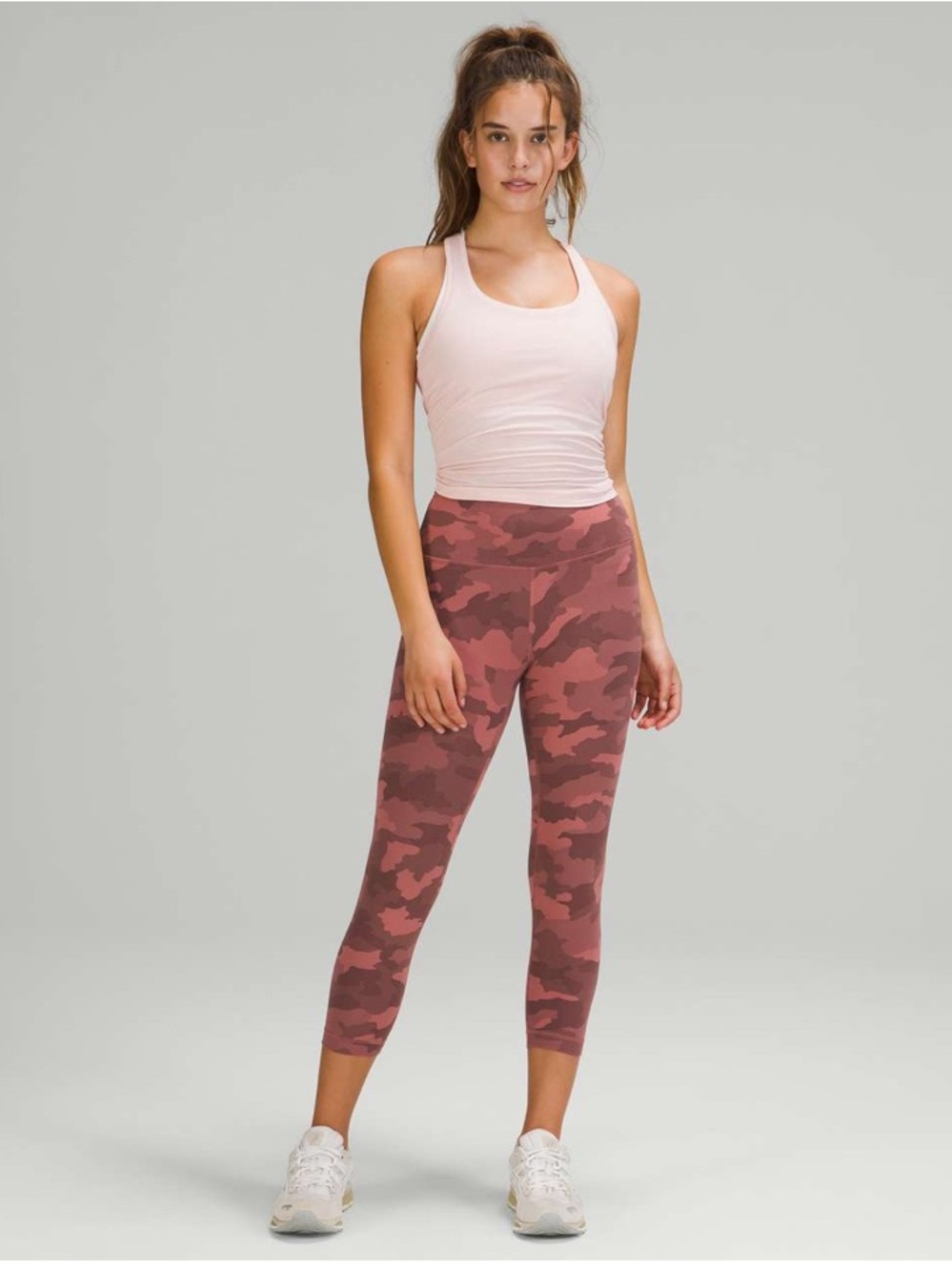 Lululemon Pink Camo High Rise Leggings Size 8